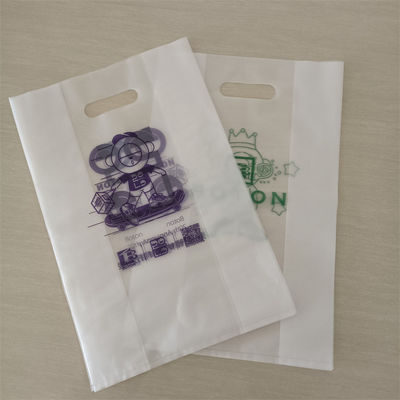 Sacchetto a manico trasparente Hdpe Sacchetto di plastica a taglio a stampaggio Polybag ODM/OEM Sacchetti da shopping stampati