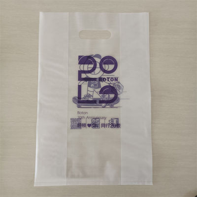 Sacchetto a manico trasparente Hdpe Sacchetto di plastica a taglio a stampaggio Polybag ODM/OEM Sacchetti da shopping stampati