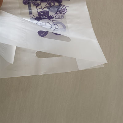 Sacchetto a manico trasparente Hdpe Sacchetto di plastica a taglio a stampaggio Polybag ODM/OEM Sacchetti da shopping stampati