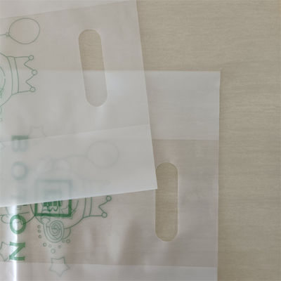 Sacchetto a manico trasparente Hdpe Sacchetto di plastica a taglio a stampaggio Polybag ODM/OEM Sacchetti da shopping stampati