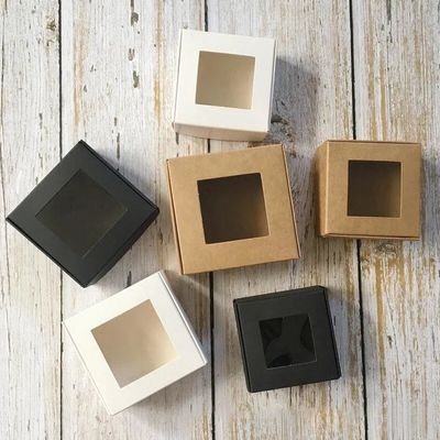 Carta artigianale quadrata trasparente accessorio carta bianca regalo regalo Stampaggio diretto e caldo