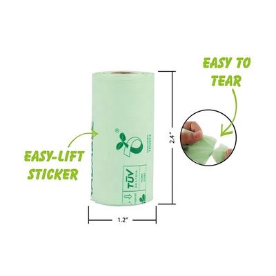 PBAT PLA Corn Starch Vest Style Bag per rifiuti compostabili in ambienti asettici