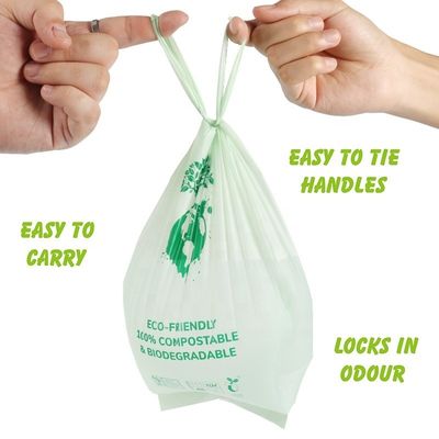 PBAT PLA Corn Starch Vest Style Bag per rifiuti compostabili in ambienti asettici