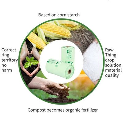 PBAT PLA Corn Starch Vest Style Bag per rifiuti compostabili in ambienti asettici