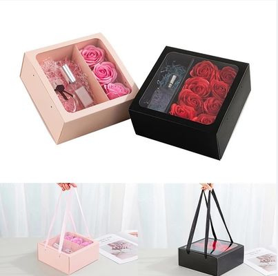 Artigiano regalo industriale bianco trasparente PVC cassetto finestrino pieghevole Giornata della mamma regalo carta confezione scatola