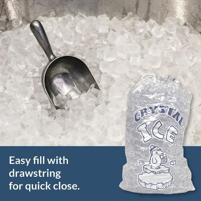 Congelatore di plastica Ice Cube Sacchetto di plastica personalizzato durevole riutilizzabile Mercantile sacchetti da 10 libbre