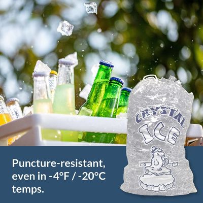 Congelatore di plastica Ice Cube Sacchetto di plastica personalizzato durevole riutilizzabile Mercantile sacchetti da 10 libbre