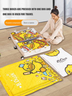 Comodo sacchetto pieghevole per coperte per viaggi e organizzazione domestica Materiale in PVC