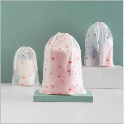 Sacchetto di polistringa EVA di plastica ghiacciata Sacchetto di stoccaggio di stringa per abbigliamento Logo personalizzato
