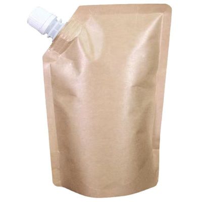 Busta di spruzzo in piedi per crema cosmetica liquida carta kraft materiale laminante di plastica
