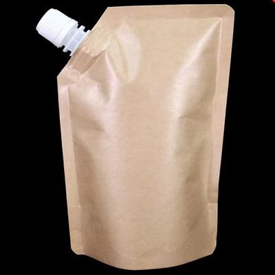 Busta di spruzzo in piedi per crema cosmetica liquida carta kraft materiale laminante di plastica