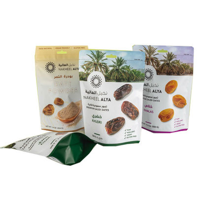 Stand Up Multi Printing Vacuum Sealer Bags per frutta secca resealable a colori personalizzati