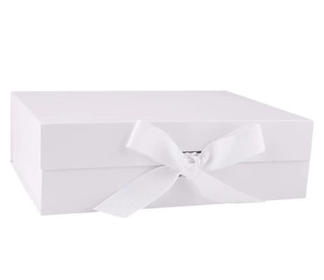 Eleganti scatole di imballaggio in carta personalizzate con nastro a colori variabili e sigillo magnetico