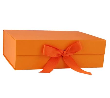 Eleganti scatole di imballaggio in carta personalizzate con nastro a colori variabili e sigillo magnetico