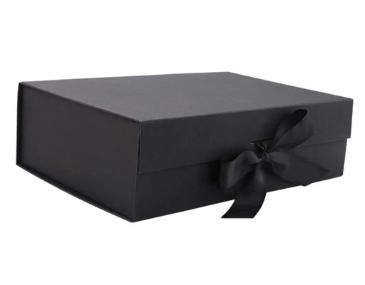 Eleganti scatole di imballaggio in carta personalizzate con nastro a colori variabili e sigillo magnetico