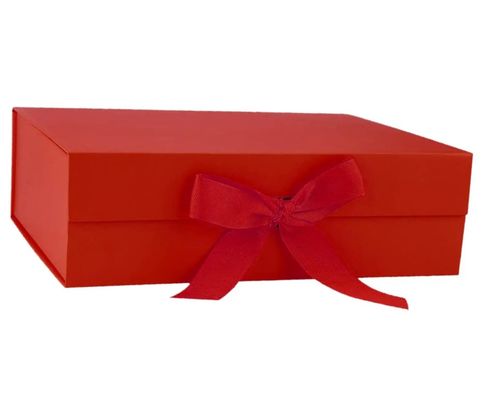 Eleganti scatole di imballaggio in carta personalizzate con nastro a colori variabili e sigillo magnetico