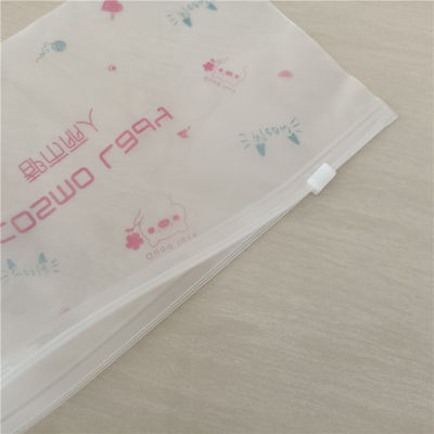 Logo personalizzato confezionamento di abbigliamento sacca di cerniera per abbigliamento rigettato riutilizzabile plastica