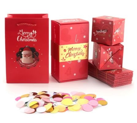 Scatole di confezioni di carta eleganti Custom Boutique Regali di Natale Scrapbook Sorpresa Bomba