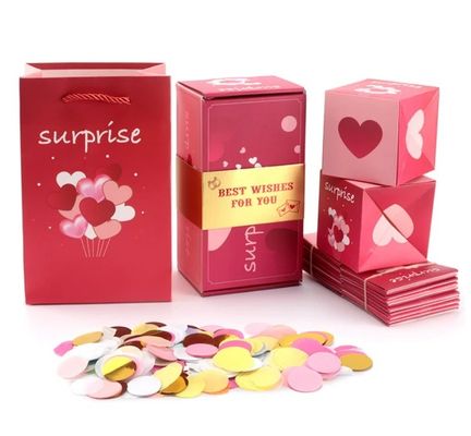 Scatole di confezioni di carta eleganti Custom Boutique Regali di Natale Scrapbook Sorpresa Bomba
