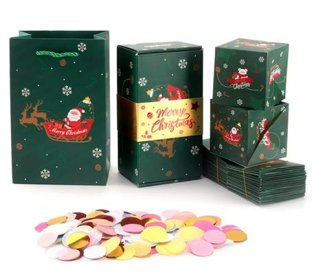 Scatole di confezioni di carta eleganti Custom Boutique Regali di Natale Scrapbook Sorpresa Bomba