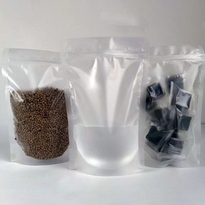 Imballaggio per alimenti trasparente PE Plastic Stand Up Bag con logo asettico