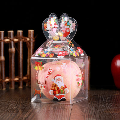 Scatole di mele di caramelle pieghevoli in PET trasparente per imballaggio regalo personalizzato di Natale