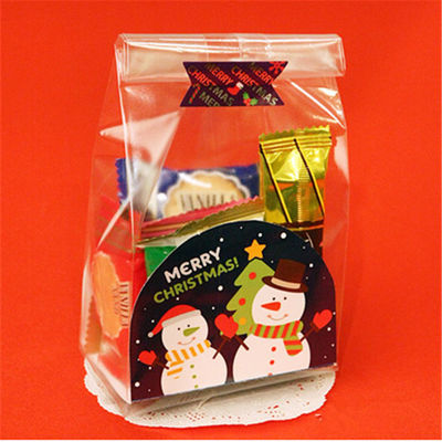 Ordine personalizzato Busta di biscotti Diy fatta a mano per PE Bassa di pane tostato di colore di plastica per Natale