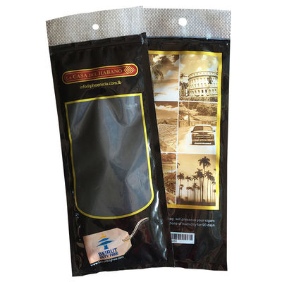 Gravnre Stampa Stand Up Bag Custom Zip Lock Sacchetti per sigari idratanti