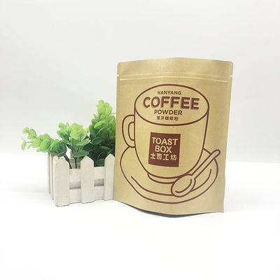 Taschino autoportante carta kraft tè caffetteria specialità cerniera frutta secca imballaggio alimentare