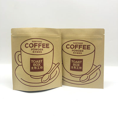 Taschino autoportante carta kraft tè caffetteria specialità cerniera frutta secca imballaggio alimentare