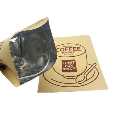 Taschino autoportante carta kraft tè caffetteria specialità cerniera frutta secca imballaggio alimentare