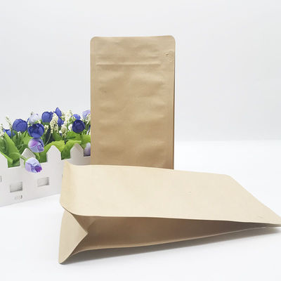 Taschino autoportante carta kraft tè caffetteria specialità cerniera frutta secca imballaggio alimentare