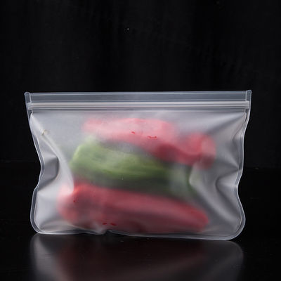 Sacchetto per la conservazione degli alimenti in silicone a prova di perdite riutilizzabile con cerniera e design auto sigillatore