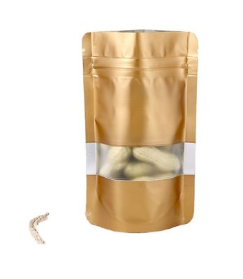 Matte Finish Ziplock Package per frutta secca Stand Up Pouch Kraft Bag