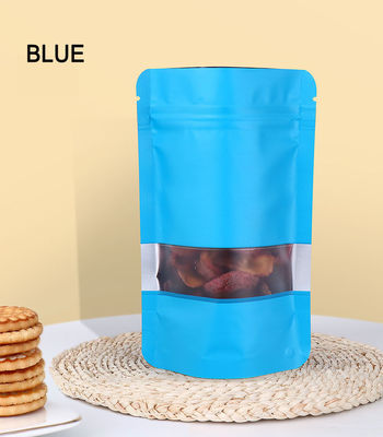 Matte Finish Ziplock Package per frutta secca Stand Up Pouch Kraft Bag