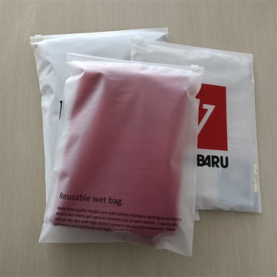 Maniglia di sigillamento Zipper Top Sacchetto di plastica ghiacciata per imballaggi di abbigliamento in tessuti ecologici