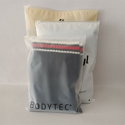 Maniglia di sigillamento Zipper Top Sacchetto di plastica ghiacciata per imballaggi di abbigliamento in tessuti ecologici