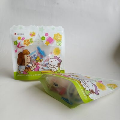 Materiale di qualità alimentare Zip Lock Baghe di sigillo termico Stand Up Transparent Bag Imballaggio in plastica