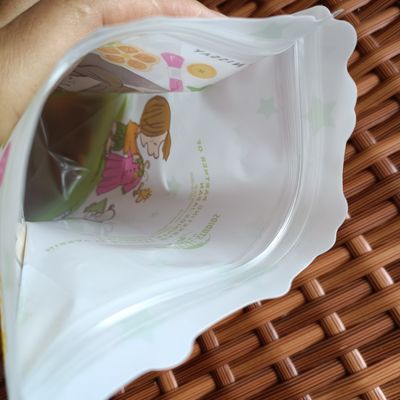 Materiale di qualità alimentare Zip Lock Baghe di sigillo termico Stand Up Transparent Bag Imballaggio in plastica