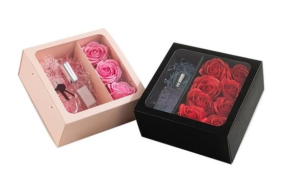 Eleganti scatole di imballaggio in carta per fiori quadrati Bouquet regalo Elegante