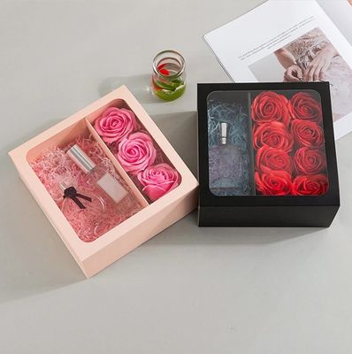 Eleganti scatole di imballaggio in carta per fiori quadrati Bouquet regalo Elegante