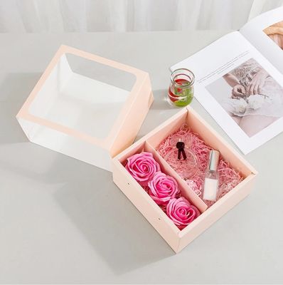 Eleganti scatole di imballaggio in carta per fiori quadrati Bouquet regalo Elegante