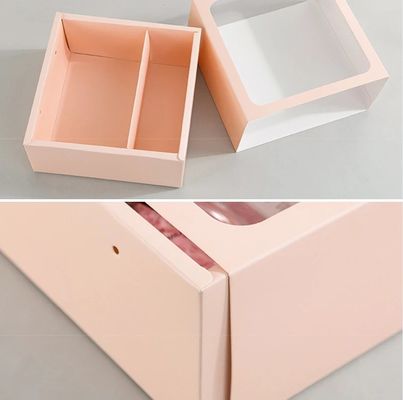 Eleganti scatole di imballaggio in carta per fiori quadrati Bouquet regalo Elegante
