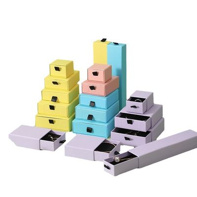 Taglia di logo personalizzato Casella scorrevole di lusso con nastro gioielli Cassa regalo Set cassetto