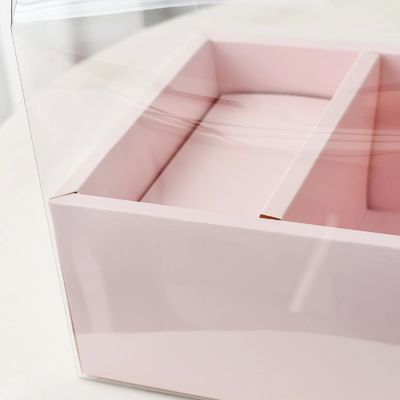 Scatole di torte a fiori trasparenti fai da te in PVC per matrimoni, Natale, compleanno, confezioni regalo con maniglie
