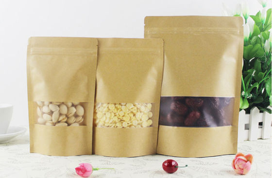 Confezione alimentare Pasticceria Sacchetto di carta kraft con design personalizzato per finestre e ecologico