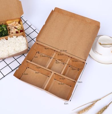 Contenitore di carta artigianale stampato per cibo sushi confezioni giapponesi slim da portare via usa e getta