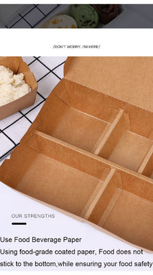 Contenitore di carta artigianale stampato per cibo sushi confezioni giapponesi slim da portare via usa e getta