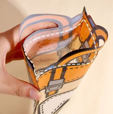 Personalizzabile e divertente Transparente cartone animato Zaino riutilizzabile in forma di cerniera Sacchetto regalo in plastica
