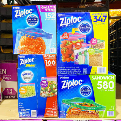Plastico PP Grave Printing Easy Open Tabs Sandwich LDPE Freezer Ziplock Bags